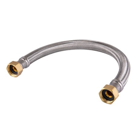 HAUSEN 18-Inch Stainless Steel Water Heater Connector  3/4'' FIP X 3/4"FIP, Water heater supply line HA-WC-100